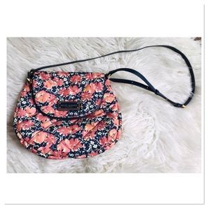 Marc Jacobs Natasha Crossbody Bag Purse Blue Pink Floral Quilted Purse